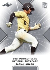 "MINT" FABIAN AMARO 2021 LEAF PERFECT GAME ALL-AMERICAN ROOKIE CARD #179