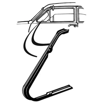 Sellos de goma para ventana de ventilación sedán de 2 y 4 puertas hecho en EE. UU. 1949-51 Ford Car Foto 1 de 2