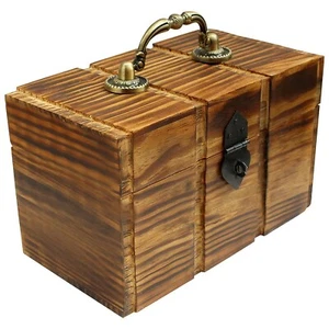 Handcrafted Wooden Piggy Bank/Coin Saving Box (Size: 7.8 X 4.3 X 4.8 inch) - Picture 1 of 4