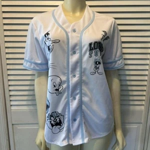 Men's Looney Tunes Baseball Jersey Size S White - Picture 1 of 11