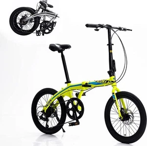 20" Foldable Bike Shimano 8-Speed Dual Disc Brake for Women Men Junior Senior - Picture 1 of 39