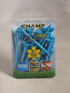 Champ Zarma Fly Tee 2 3/4" Pack of 30 5x's More Durable 69mm Tees Neon Blue - Picture 1 of 2