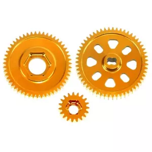 Juego de engranajes de transmisión y espolón de aluminio CNC NexxSpeed (DORADO) - AXIAL SCX24/AX24 - Imagen 1 de 1