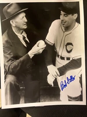Bob Feller Indians Signed 8x10 Photo Autograph Auto PSA/DNA - Image 1 of 3