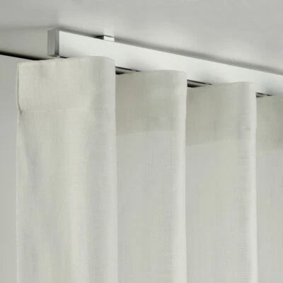 BINARIO PER TENDE A ONDA, IN ALLUMINIO A SOFFITTO - COMPLETO PER L'INSTALLAZIONE - Immagine 1 di 4