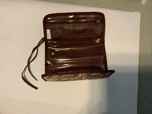 Reise Kosmetik Schmuck Tasche Roll Up Blumen Fächer - Bild 1 von 5