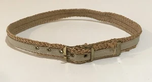 Vintage Damen Gürtel geflochten Perlen Seil Garn Kunstleder Größe 28” - Bild 1 von 5