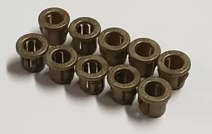 10er Set Heyco goldfarbene Snap-In Kunststoff Lampenbuchse, 3/8" Durchmesser 50213J - Bild 1 von 5
