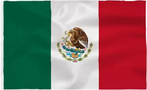 Mexico Flag 3X5 Foot- Mexican National Flags Indoor/Outdoor Quality Polyester wi - Picture 1 of 5