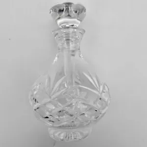 Vintage Crystal Cut Perfume Scent Bottle with Drop Stopper Edinburgh Scotland - Picture 1 of 16