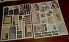 2 PAGES FABRIC STICKERS ~ 8.5" x 11" Pages Travel & Heritage stickers