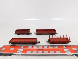 EB592-0, 5 #4x Fleischmann Piccolo N Gauge Dc Freight Car DB Stake Car etc Mint - Picture 1 of 5