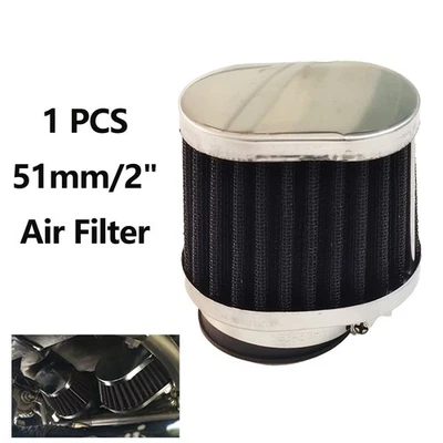 1X Filtro de ar para motor de scooter de motocicleta 51mm cabeça de cogumelo braçadeira oval - Imagem 1 de 4