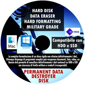 DVD DATA DESTROY HDD SSD DELETE FILES TOTAL WIPE FORMAT MILITARY GRADE - Picture 1 of 2