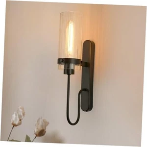 Black Wall Sconce, Bathroom Wall Light Fixtures Modern Farmhouse Vanity Light - Picture 1 of 8