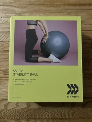 All In Motion 75CM Stability Ball Gray With Air Pump NEW - Image 1 of 2