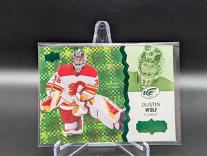 2023-24 Upper Deck Ice Dustin Wolf #101 Rookie Green Calgary Flames radiocontrol - Imagen 1 de 2