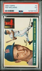 TED WILLIAMS 1955 TOPPS PSA 3 ! *FRESHLY GRADED ! *CENTERED ! *SPLENDID SPLINTER - Picture 1 of 2
