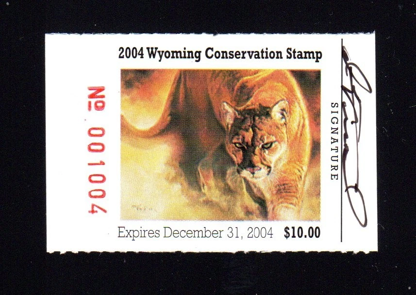WYOMING    WY21  WILDLIFE CONSERVATION  STAMP  2004  MNH PRISTINE ARTIST SIGNED - Image 1 of 1