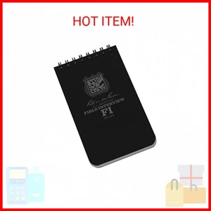 Rite in the Rain Weatherproof Field Interview Notebook, 3" x 5", Black Cover, Fi - Picture 1 of 1
