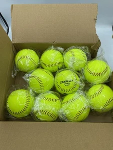 Softbol sintético lanzamiento lento Dudley USASB Thunder Hycon - Paquete de 10 4A-069Y amarillo - Imagen 1 de 5
