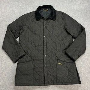 Barbour Jacket Adult Small Black Quilted Country Field Hunting Coat Mens - Picture 1 of 11