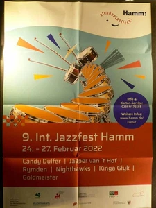 9. Int. Jazzfest Hamm - 24.-27.02.22 - Veranstaltungsposter A1 84x60cm gefaltet - Bild 1 von 1