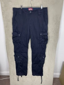 Pantalón cargo Matchstick pesado utilitario con puños para hombre talla W36 L32 azul marino recto - Imagen 1 de 7