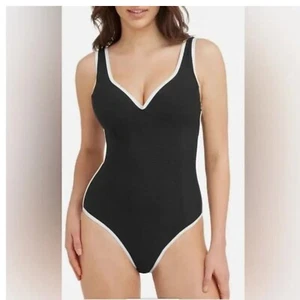Sea Level Swim schwarz-weiß Trim Einteiler Badeanzug Größe 10 - Bild 1 von 4