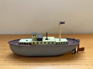 Windup Toy Tin Boat Germany Vintage Toy Works GA-65 - Picture 1 of 7