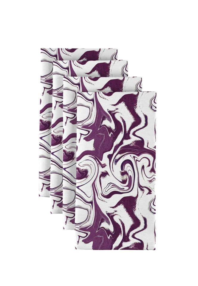 Purple Marble 18" x 18" Napkins 1 Dozen - Image 1 of 1