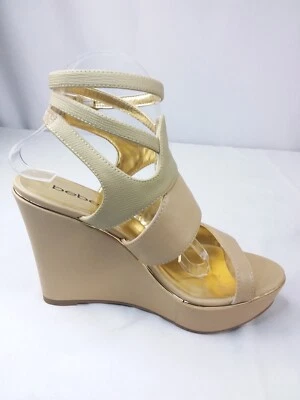 Sandalias de cuña Bebe Tevii nude talla 10 Foto 1 de 4