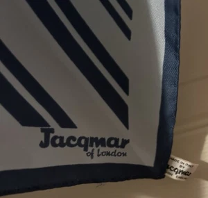 Jacqmar Of London Blue Stripe Scarf small - Picture 1 of 3