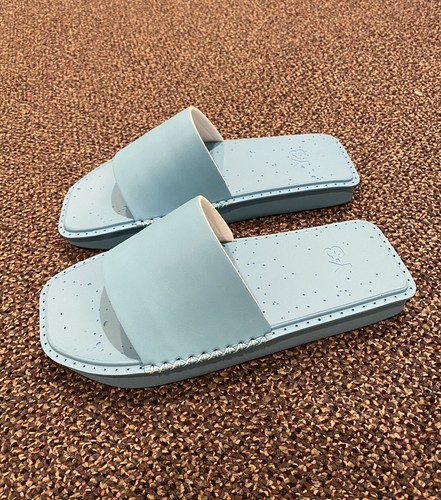 Adidas Y 3 scivolo d'acqua blu taglia 6