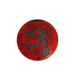 Plastic POG Slammer Kini 1994 World Pog Federation #4 WPF T-Rex Red Foil - Picture 1 of 2