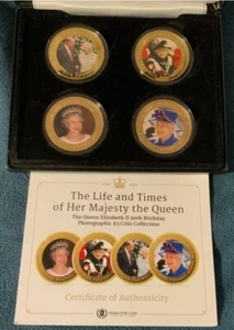 Life & Times Of Queen Elizabeth II 90th Birthday £5 Tristan Da Cunha 4 Coin Set - Bild 1 von 11