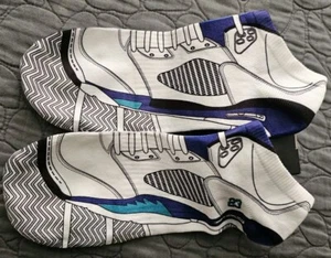 Jordan 5 socks Grape RETRO DS Large Mens RARE NWT  - Picture 1 of 4