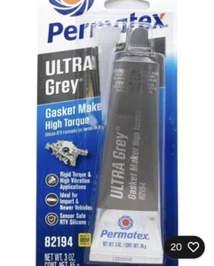 Permatex 82194 Ultra Grey Rigid High-Torque RTV Silicone Gasket Maker, 3.5 oz. - Picture 1 of 1