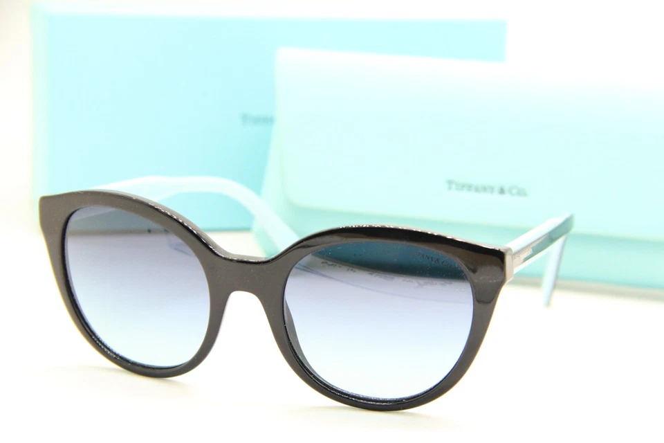 NEW TIFFANY & CO. TF 4164 8001/9S BLACK TURQUOISE AUTHENTIC SUNGLASSES 52-20 - Image 1 of 4