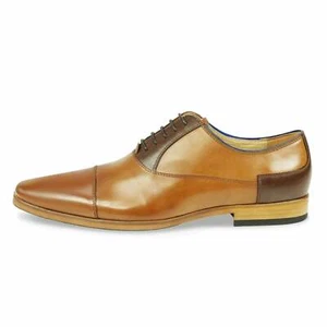 Azor Nero Formal Leather Oxford Shoes - Tan - Picture 1 of 4