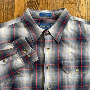 Pendleton Pioneer Shirt Men Size XXL Tall Plaid Button Up Long Sleeve - Picture 1 of 6
