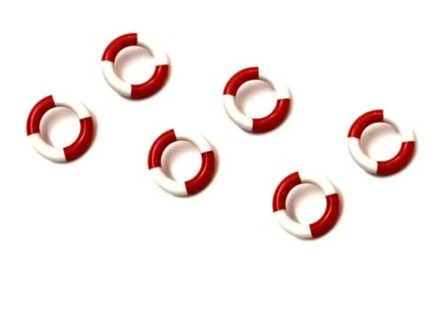 Heng Long RC Seaport Work Boat 2.4Ghz 3810 Lifebuoy Spare Accessory Parts 6pcs  - Image 1 of 3