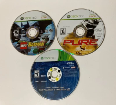 The Amazing SpiderMan 2 Lego Batman, and Pure lot of games- Xbox 360 Disc Only - Image 1 of 4