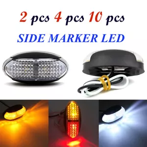 2/4/10 12-24V 4 LED Indicatori Laterali Posteriori Luci Camper Auto Camion Rimorchio - Foto 1 di 13