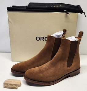 ORO The Classic Chelsea Boots Mocha Brown Distressed Box Men's US 7 - Picture 1 of 15