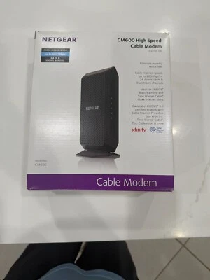 Netgear CM600 (24x8) Docsis 3.0 Cable Modem. Max Download Speeds Of 960mbps. - Image 1 of 2