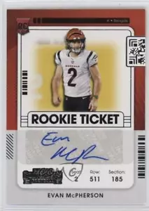 2021 Panini Contenders Rookie Ticket Evan McPherson #215 Rookie Auto RC - Picture 1 of 3