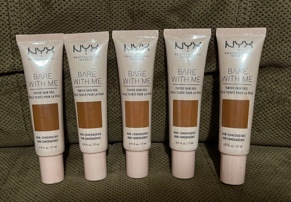 Lot of 5 NYX Bare With Me Tinted Skin Veil in Deep Mocha 0.91 fl oz New & Sealed - Image 1 of 2