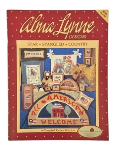 Alma Lynne Designs Counted Cross Stitch Booklet Star Spangled Country ALX-66 NOS - Picture 1 of 9