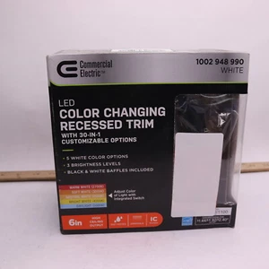 LED Recessed Trim Downlight Fixture High Ceiling Output Dimmable 6" - Picture 1 of 5